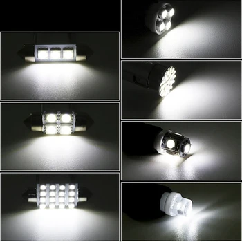14pcs/lot LED T10 36mm Auto Auto Interiér Mapu Dome spz Náhradní Light Kit Bílá Lampa Sada