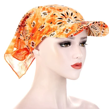 1KS Neutrální Candy-barevné Šátek pokrývka hlavy Zajišťovací Čepice Ženy 's Módní Letní s Kapucí Šátek Tištěný Šátek S Okraj