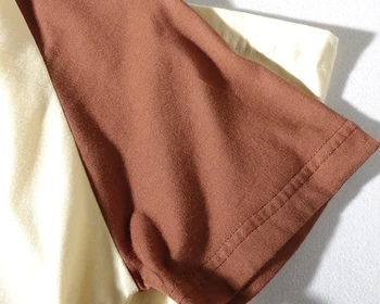 2021 Letní Nové Raglánový Rukáv dvoubarevná Šité T-shirt Pánské Módní Krátké rukávy Kulatý Výstřih Bavlna Casual Dna Horní