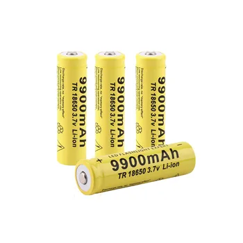 3.7 V 18650 9900mAh Kapacita Li-ion Dobíjecí Baterie pro Dálkové Ovládání Hračky Svítilna Pochodeň Žlutá Shell Baterie