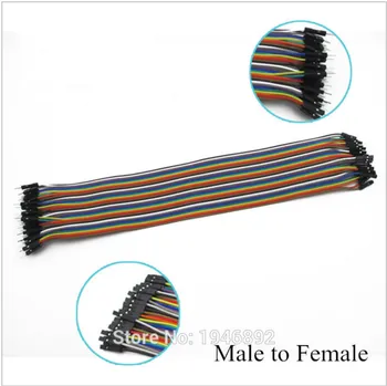 40pcs/lot 10 cm/21 cm/30cm samec samec + samec samice a samice na propojovací vodič Dupont kabel pro Arduino
