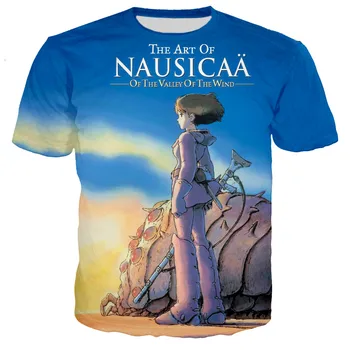 Anime Nausicaa z Údolí Větru 3D Tištěné T-shirt Muži/ženy Módní Cool Ležérní Styl Streetwear Trička Topy
