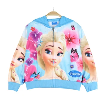 Disney 2021 Nové Jarní Podzimní Zmrazené 2 Anna Elsa Princess dětské dívčí Kabát Děti s Kapucí Vynosit Bunda Oblečení 2-8y