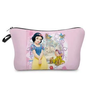 Disney Princezna Tisk Make-Up Tašky Sněhurka Grafický Design Dívka Organizátor Taška Dítě Candy Bag Lady Mini Cestovní Kosmetická Taška