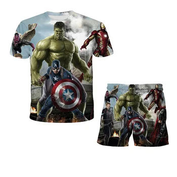 Film Hulk-T-shirt Baby Boy Set Letní Set Oblečení pro Dívky Street Móda Dětské Oblečení Chlapeček Oblečení Dětské teplákové soupravy s kalhot