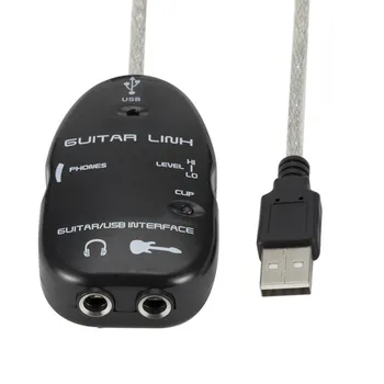 Hot Prodej Kytara Kabel Audio USB Link Interface Adapter MAC/PC Hudební Nahrávky Příslušenství Pro Música Hráči Dárek Velkoobchod