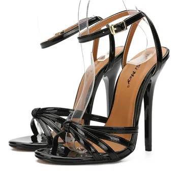 HSM letní elegantní sandály pro ženy jehlovém podpatku 12cm křížové popruhy módní show pro ženy, ženatý módní ležérní US6-16 17