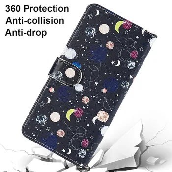 Malované Kožené Flip Telefon Pouzdro Pro Samsung Galaxy A31 31 SM-A315F SM-A315F/DS 6.4