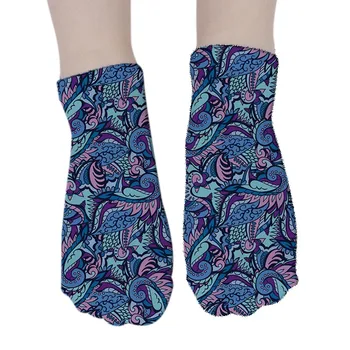 Mandala Tištěné Letní Žen Ponožky Unisex Módní Barevné Šťastný Nízké Kotníkové Ponožky Vtipné Harajuku Bavlny Krátké Ponožky Pro Ženy