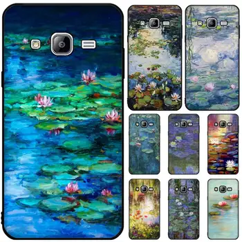 Monet Garden Lotus Nový Multi Barvy Telefon Pouzdro Pro Samsung GalaxyA51 A40 A50 A70 A71 Poznámka 8 9 10 Tpu Kryt Případech