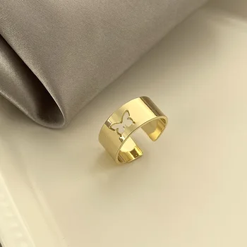 Módní Zlatý Motýl Kroužky Pro Ženy, Muže, Milence Pár Kroužků, Sadu Přátelství, Zasnoubení, Svatba Otevřené Kroužky 2021 Šperky