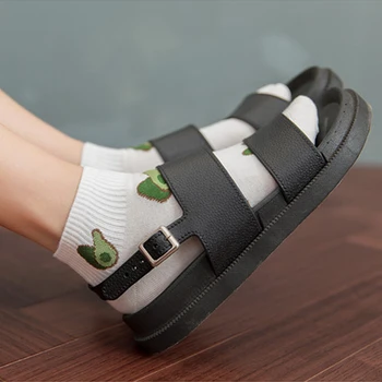 Módní Ženy Ovoce Krátké Ponožky Zelené Avokádo Mělké V Ústech Kotníkové Ponožky Letní Prodyšný Ležérní Studenti Bavlna Soxs Žena