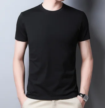 Nové letní mužské krátký rukáv t-košile módní pánské volné mládeže Model 6162