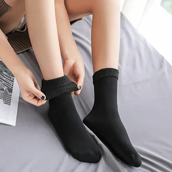 Nově Tepelné Fleece Ponožky Zimní Fleece Lemované Teplé Ponožky Fuzzy Měkké Ženy, Tlusté Ponožky DO99