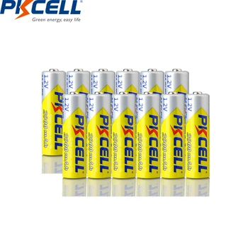 PKCELL 12PC AA Baterie 1.2 V NI-MH AA Dobíjecí baterie kapacita (600mah 1300mah 2000mah 2600mah) AA nimh baterie