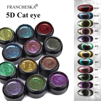 Populární Magnetické Cat Eye Gel Lak na nehty 5ml Nehty Čaj s Mlékem Spar Barevné Diamond Světlé Trvající Lak UV LED Hřebík Lepidlo