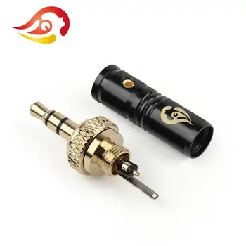 QYFANG 3.5 mm, 3 Pól, Stereo Audio Jack pro Sluchátka Plug Kovové Adaptér Pozlacený Drát Konektor Pro D11 D16 B03 P03 hi-fi Sluchátka