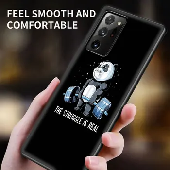 Roztomilý Panda Pohodě Telefon Pouzdro pro Samsung Galaxy S21 S20 FE Poznámka 20 Ultra S10 Lite S9 S8 Plus S10e Měkké TPU Kryt Coque Capa