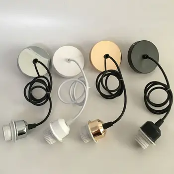 Rozšíření Visí Lucerny Kabel Kabel E27 Socket Stropní Deska Pro Přívěsek Osvětlení Lampa Odstín