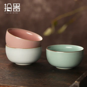 Ruyao otevření Master Cup růžové single lady cup jednotné keramické Kung Fu čaj hrnek šálek čaje, osobní čajový set