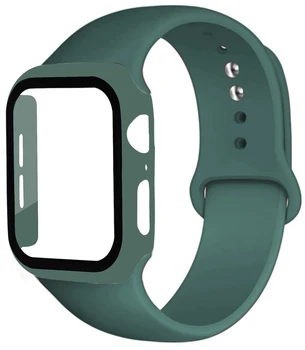 Sklo+Pouzdro+popruh Pro Apple Watch Band 44mm 40mm iWatch kapela 42mm 38mm silikon nárazník+náramek apple watch 4 3 5 SE 6