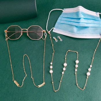 Sluneční Brýle Maskovací Řetězy Pro Ženy Akryl Pearl Crystal Brýle, Řetízky Na Krk Sklo 2021 Nové Módní Šperky Velkoobchod