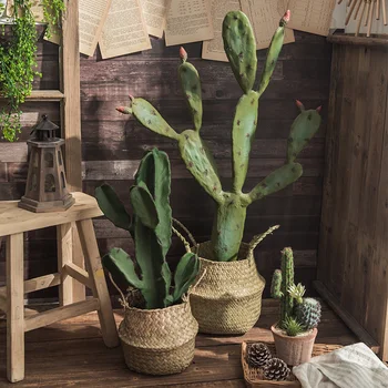 Velké imitace kaktus dekorace Skandinávských rostlin domů krytý falešné zelené hrnkové pohádková sloupec dekorace