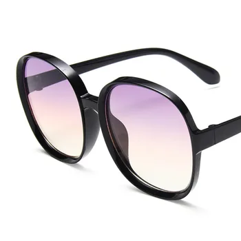 Vintage Nadrozměrné Kulaté Dámské sluneční Brýle Retro Klasické Gradient Brýle 2021 Transparentní Barevný Design sluneční Brýle Streetwwear