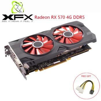 XFX AMD Radeon RX570 4GB DDR5 Grafickou Kartu AMD GPU RX 570 4GB Herní PC Video Karty, Herní Počítače, PC Gamer Používá RX 570 Karty