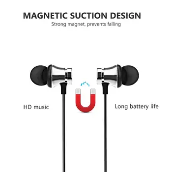 XT11 Magnetické Bezdrátové Bluetooth kompatibilní Sluchátka hudební headset Telefon Sluchátka sportovní Sluchátka Sluchátka s Mikrofonem hi-fi Pro Telefon