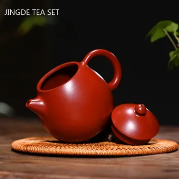 Yixing Ručně vyráběné hrnce čaje Dračí Vejce Fialová Hliněné Konvice krásu konvice Syrové rudy Dahongpao Boutique Teaware Vlastní 240ml