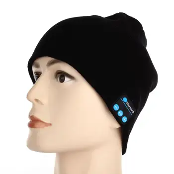 Zimní Bluetooth USB Dobíjecí Hudební Headset Teplé Pletení Beanie Hat Cap