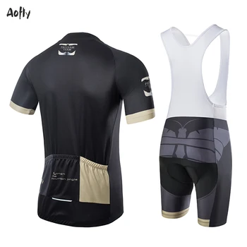 Šedá Motýl Vzor Cyklistické Oblečení Jednobarevné Černé Pozadí Cross Country Cyklistický Dres Z Kopce Přizpůsobené Popruh Kalhoty