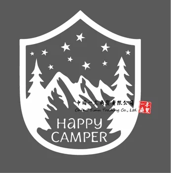 Šťastný Táborník Obtisk Nálepka Camping Vinyl pro Auto, KARAVAN, nákladní automobil, Notebook