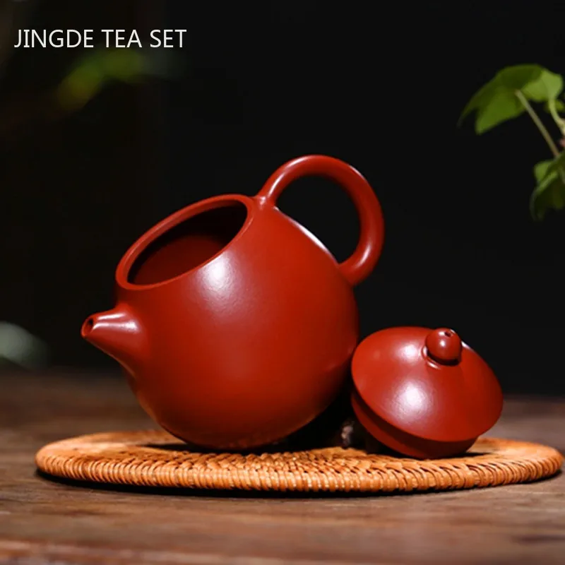 Yixing Ručně vyráběné hrnce čaje Dračí Vejce Fialová Hliněné Konvice krásu konvice Syrové rudy Dahongpao Boutique Teaware Vlastní 240ml 0