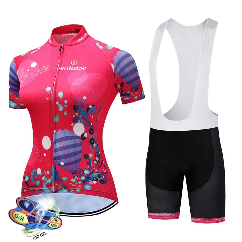 2021 letní nové dámské MTB cyklistické jersey suit žen-krátký rukáv oblečení rychleschnoucí prodyšný Ropa Ciclismo sportovní oblečení 1