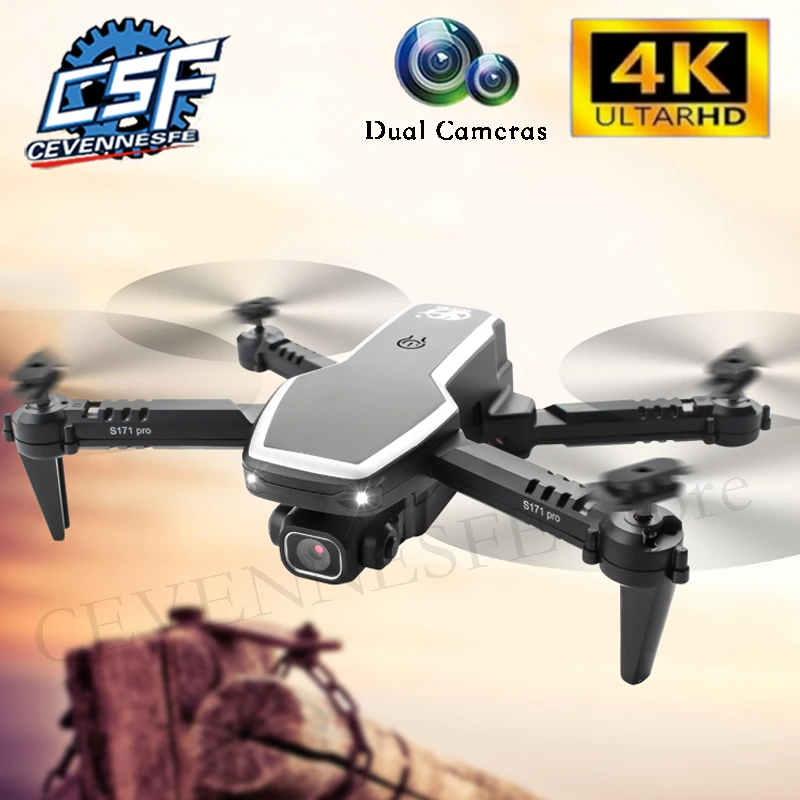 2021 NOVÉ S171 Pro Mini Drone s 4k HD Kamera s WiFi FPV Živé Video RC Tlak Vzduchu nadmořská Výška Držet Skládací Quadcopter Drone Kluky Hračky 1