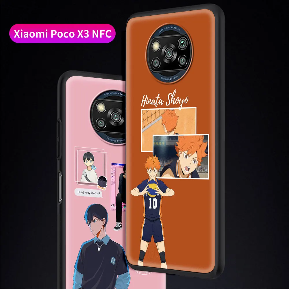 Silikonové Pouzdro Coque Pro Xiaomi Mi Poco X3 NFC M3 11 9T 10T Pro Note 10 Lite CC9 9 Anime Volejbal Haikyuu Zadní Kryt Capa Funda 1
