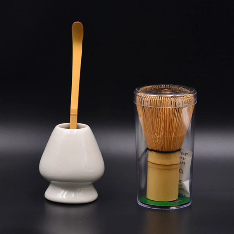3 Ks Retro Bamboo Čaj Matcha Metla Sada pro Japonský Čajový Obřad GQ 2