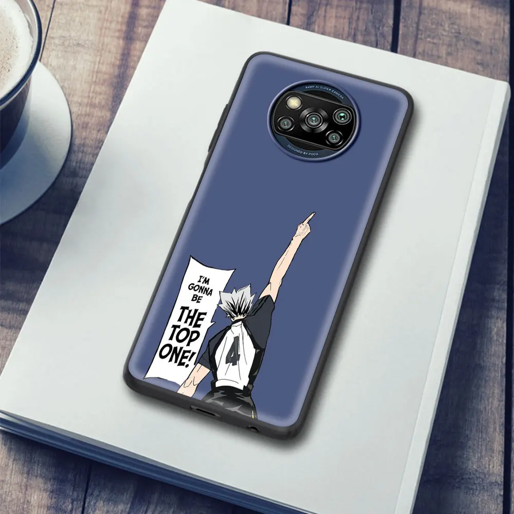 Silikonové Pouzdro Coque Pro Xiaomi Mi Poco X3 NFC M3 11 9T 10T Pro Note 10 Lite CC9 9 Anime Volejbal Haikyuu Zadní Kryt Capa Funda 2