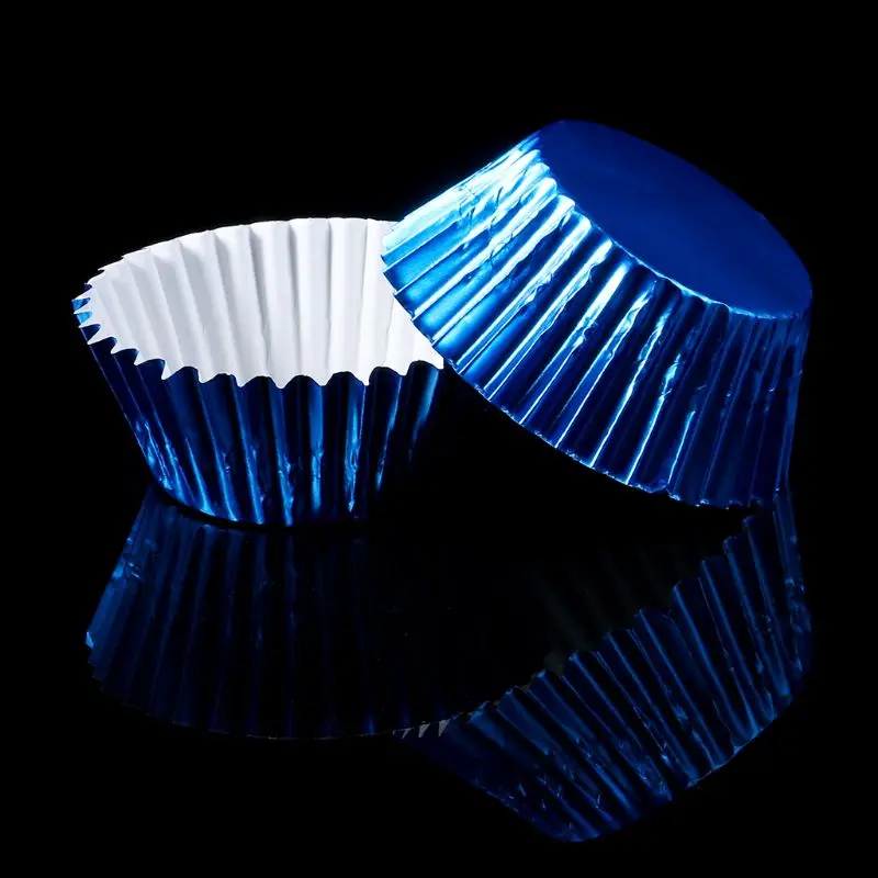 2020 Nové 100ks Papír Cupcake Cup Hliníkové Fólie na Pečení Muffin Poháry Vložky Košíčky Případě 3