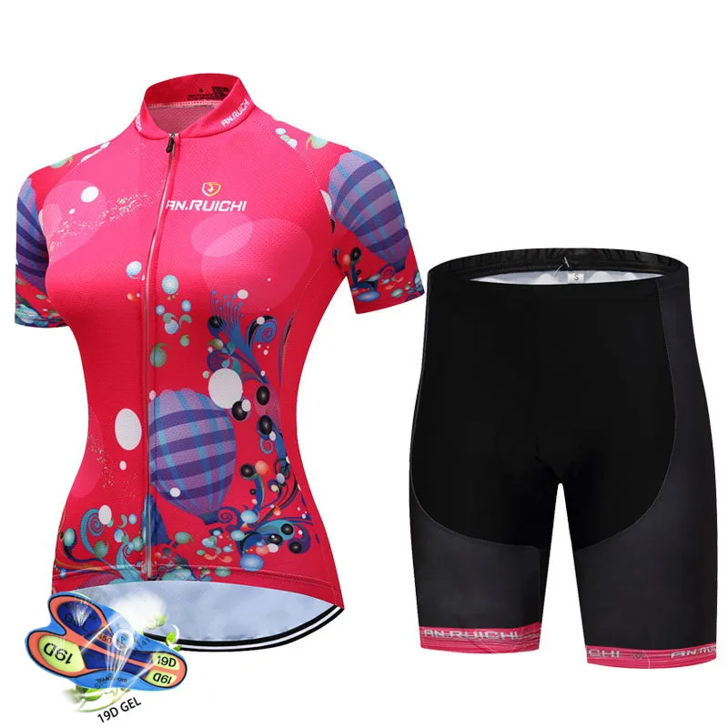 2021 letní nové dámské MTB cyklistické jersey suit žen-krátký rukáv oblečení rychleschnoucí prodyšný Ropa Ciclismo sportovní oblečení 3
