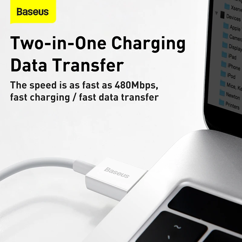 Baseus 6A, USB Typu C Kabel 66W Rychlé Nabíjení Pro Huawei Mate 40 P40 Samsung Xiaomi USB C Quick Charge Kabel Datový Kabel 2m 3