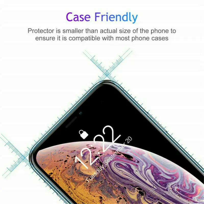 Pro iPhone 5 6 7 8 Plus X XR 11 12 Pro Max Tvrzené Sklo Screen Protector 3D Plné Pokrytí HD čiré Anti-Scratch Bublina Zdarma 3