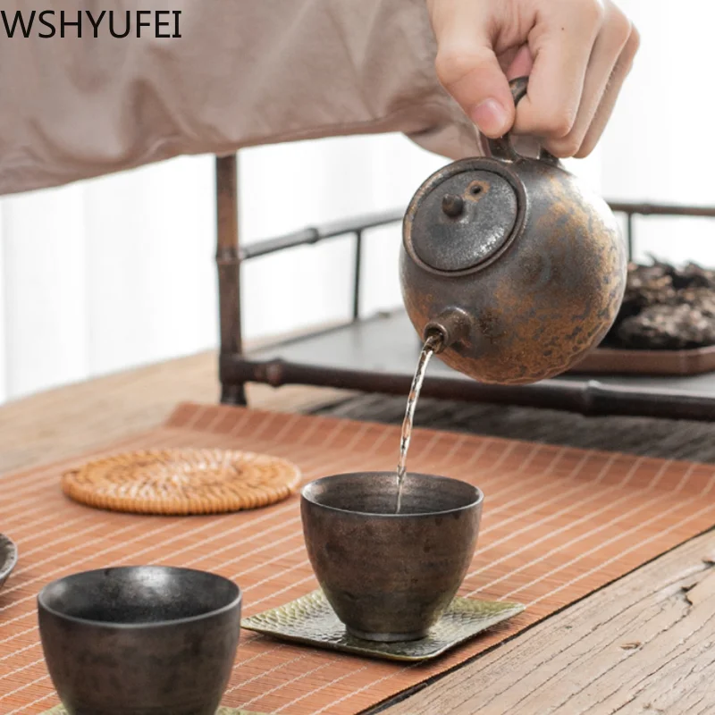 Japonský styl Kameninové Peci změnit konvice na Čaj Čínský Vintage čajový set keramiky, porcelánu konvici Oolong čaj, konvice, Ruční práce 4