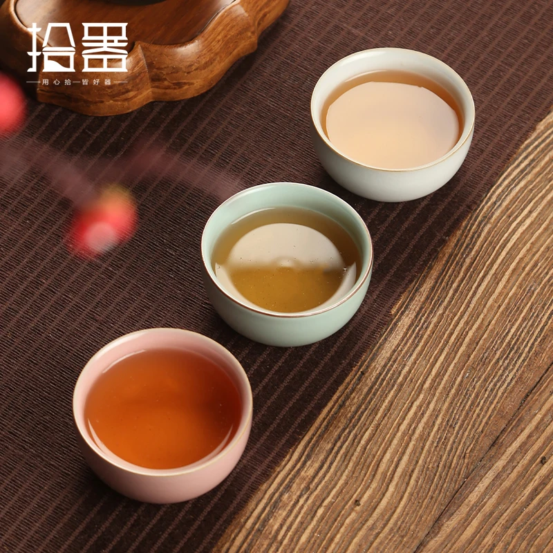 Ruyao otevření Master Cup růžové single lady cup jednotné keramické Kung Fu čaj hrnek šálek čaje, osobní čajový set 4