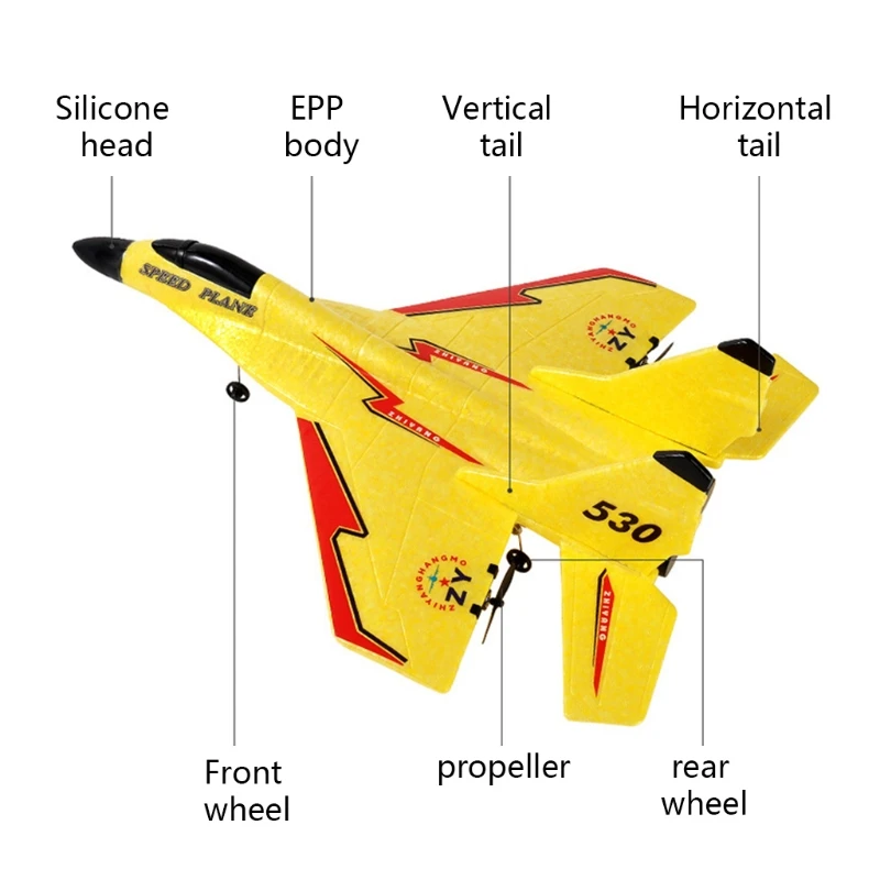 2.4 g Větroň RC Drone 530 Pevnými Křídly Letadlo Straně Házení Pěny Elektrické Dálkové Ovládání Venkovní RC Letadla Hračky Pro Kluky Děti 5
