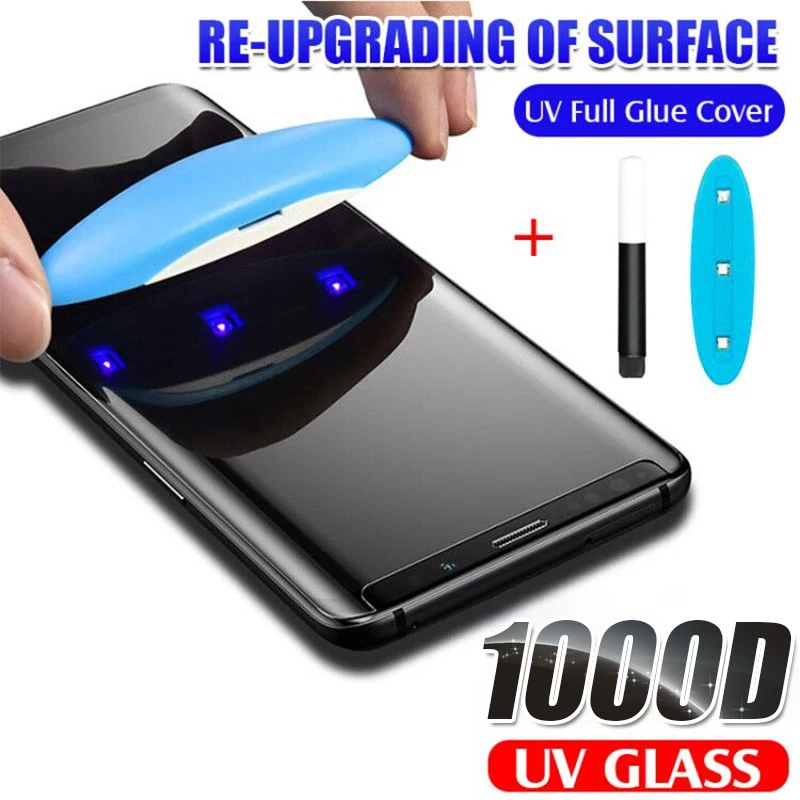 UV Tekuté Lepidlo 1000D Tvrzené Sklo Pro iPhone 12 Pro Max Screen Protector Pro iPhone 12 5.4 6.1 6.7 inch Ochranné Sklo Film 5